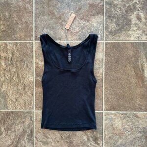 Skims Cotton Rib Tank Soot Size Small